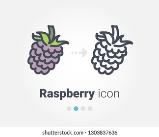 raspberry vector icon