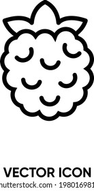 Raspberry vector icon. Modern, simple flat vector illustration for website or mobile app.Raspberry symbol, logo illustration. Pixel perfect vector graphics	