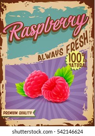 raspberry vintage banner