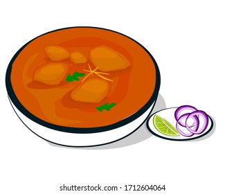 Rassa indian Maharashtra Food Vector