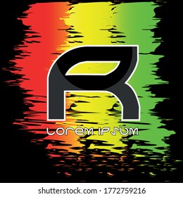 Rasta color logo is suitable for distribution shirts