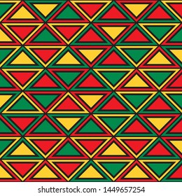 Rasta color Triangle Pattern seamless 