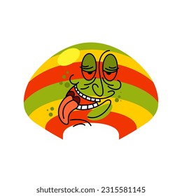 Caricatura rasta aislada. Ilustración del vector