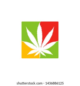 rasta marijuna leaf design vector