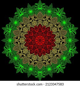 Rasta pattern. Reggae colour jamaican ornament. Marijuana seamless background. Rastafarian cannabis hemp template fill. mandala art 