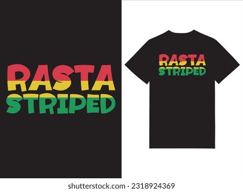 Rasta Striped Print Ready T-shirt Design
