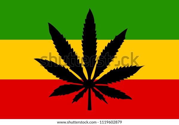 Image Vectorielle De Stock De Drapeau De Rastafari Avec