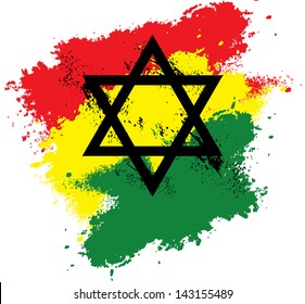 Rastafari Star of David Splash