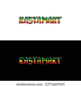 Rastafarian based theme Rastamart Word Mark Logo