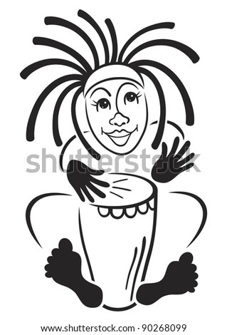 Rastafarian drummer
