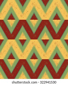 Rastafarian geometric seamless pattern, minimalist polygon art, five colors, each color in a separate group, vector EPS 8
