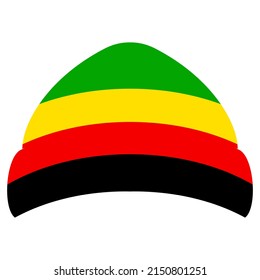 Rastaman hat vector cartoon isolated on white background