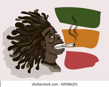 Rastaman smokes