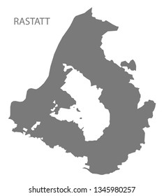 Rastatt county map of Baden Wuerttemberg Germany