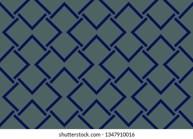 Raster abstract geometric background. Seamless pattern with rhombus and polygons forming abstract wallpaper. blue lines, blue patterns   