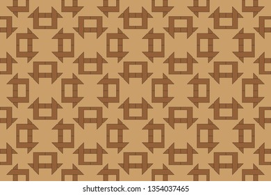 Raster abstract geometric background. Seamless pattern with rhombus and polygons forming abstract wallpaper. 