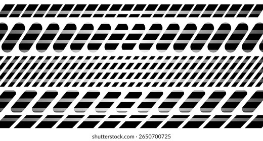 Raster abstract geometric seamless pattern with vertical fading lines, tracks, halftone stripes. Extreme sport style illustration, urban art.