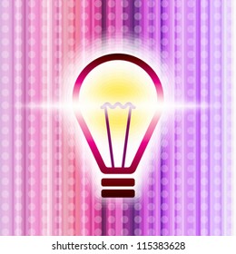 raster background with glowing bulb