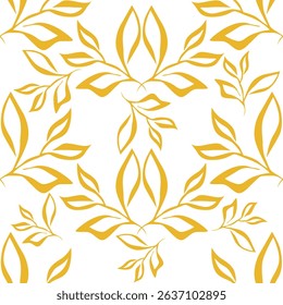 Raster floral seamless pattern. Elegant tropical background with hibiscus flowers, leaves, jungle plants, hand drawn elements. Abstract exotic botanical ornament. Repeat design for wallpapers, textile