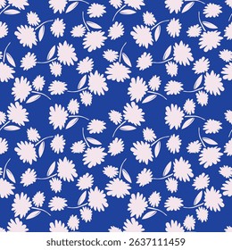 Raster floral seamless pattern. Elegant tropical background with hibiscus flowers, leaves, jungle plants, hand drawn elements. Abstract exotic botanical ornament. Repeat design for wallpapers, textile