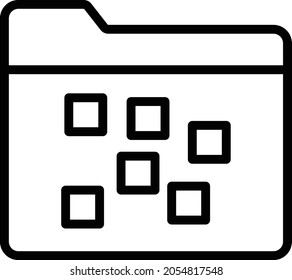  Raster folder Isolated Vector icon which can easily modify or edit

