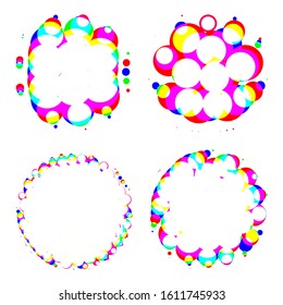 Raster halftone spotted background. Raster circles. Bitmap pattern. Circle abstract background. Vector bitmap raster. Dotted background. Pop art background.