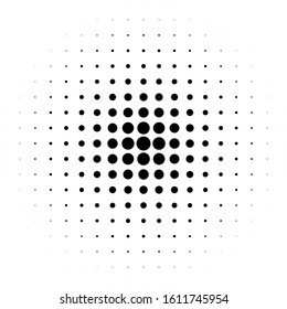 Raster halftone spotted background. Raster circles. Bitmap pattern. Circle abstract background. Vector bitmap raster. Dotted background. Pop art background.