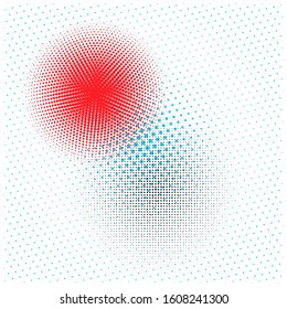 Raster halftone spotted background. Grunge texture. Pop art pattern. Dotted ellipses.