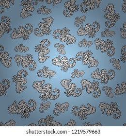 Raster illustration. Seamless Calligraphic text and special trendy love heart design for Happy Valentine':s day vintage, card, poster background. Romantic background on white, brown and gray colors.
