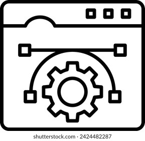 Raster image resizer vector outline design, Web design and Development symbol, user interface or graphic sign, website builder stock illustration, corner points action toolbox concept