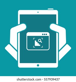 Raster image zoom - Vector flat minimal icon