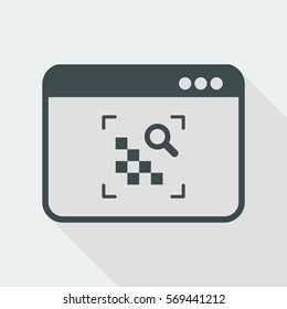 Raster image zoom - Vector flat minimal icon