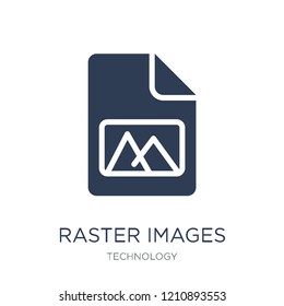 Raster Images icon. Trendy flat vector Raster Images icon on white background from Technology collection, vector illustration can be use for web and mobile, eps10