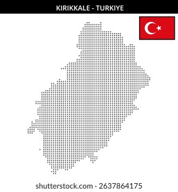 A raster map depicting Kırıkkale region in Turkey
