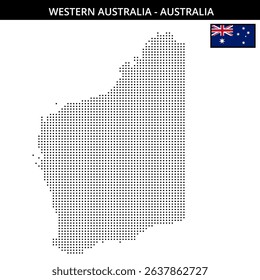 Raster map with dots in Western Australia