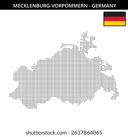 Raster map highlighting the dots of the region