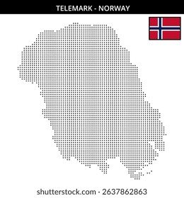 A raster map of Telemark Norway