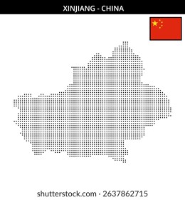 Raster map of Xinjiang China