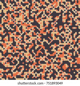 Raster of Pixel Art con fondo abstracto hecho de formas geométricas, efecto de píxeles redondeados, diseño de 8 bits, ideal para niños Decoración de habitaciones, Acondicionamiento, Tarjetas, Ducha para bebés, Banners, fondos