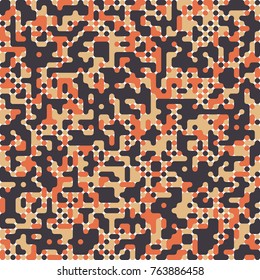 Raster of Pixel Art con fondo abstracto hecho de formas geométricas, efecto de píxeles redondeados, diseño de 8 bits, ideal para niños Decoración de habitaciones, Acondicionamiento, Tarjetas, Ducha para bebés, Banners, fondos