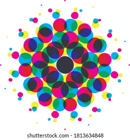 Raster of printed CMYK dots