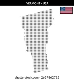 Raster representation of Vermont with dot pattern
