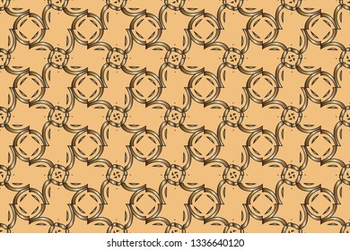 Raster rich  ornament. Sloping seamless colorful ornament for design and backgrounds. Kaleidoscopic orient popular style golden colors. . Luxury  vector pattern.   
