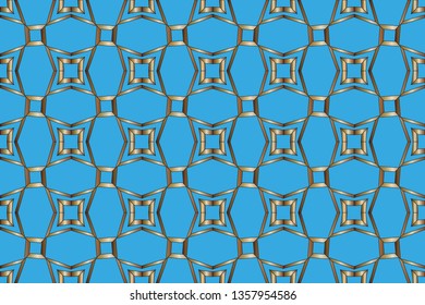 Raster rich ornament. Sloping seamless colorful ornament for design and backgrounds. Kaleidoscopic orient popular style golden colors.                          Luxury vector pattern.  