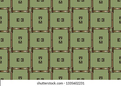 Raster seamless geometric pattern. geometrical texture with hexagonal grid, diamond shapes, triangles, mesh, lattice. Simple abstract repeat background. Modern design for decor, 
