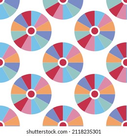 Raster Seamless Multicolor Ladrillo Pavement Circular Tiling Pattern Resumen de fondo,Diagrama de primavera y verano de círculo colorido, ilustración vectorial aislada en blanco