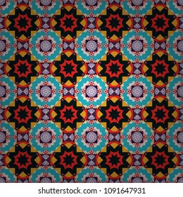 Raster seamless pattern with abstract violet, pink and yellow flowers. Background floral design for wedding, engagement, cosmetics, perfume, beauty products. Best for wrapping paper.