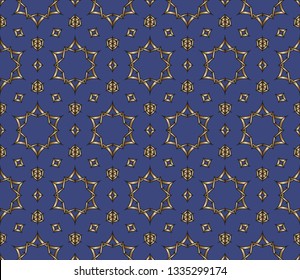 Raster seamless pattern. Rich fashionable floral texture for wallpaper, interior, tiles, print, textiles, packaging and various types of design. Luxury  vector pattern.   