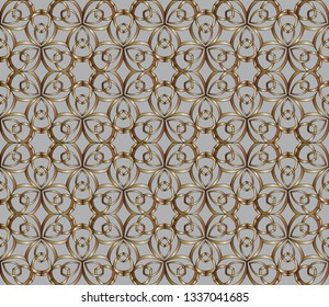 Raster seamless pattern. Rich fashionable floral texture for wallpaper, interior, tiles, print, textiles, packaging and various types of design. Luxury  vector pattern.   