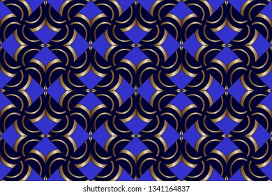 Raster seamless pattern. Rich fashionable floral texture for wallpaper, interior, tiles, print, textiles, packaging and various types of design. Luxury  vector pattern.   
